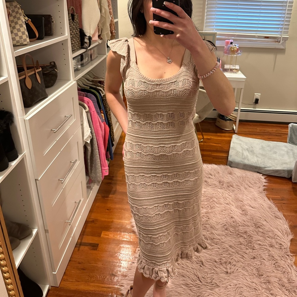 Pretty Knit Ruffle Dress - Picture 2 of 3